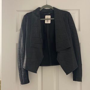 NWT Black Tape Kris Leather Jacket